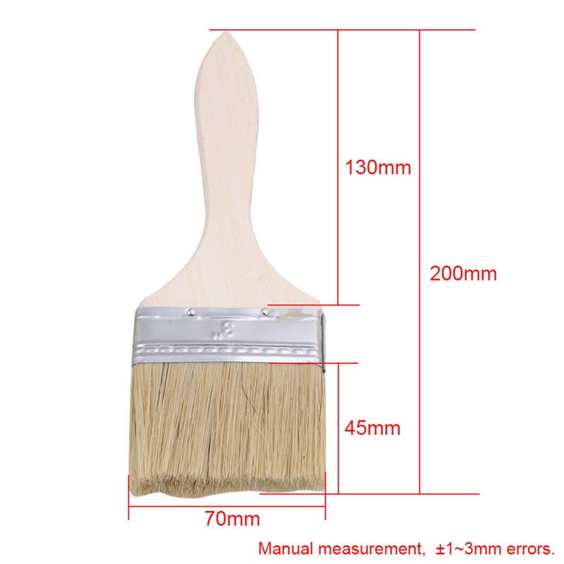 Homeswitch Paint Stains Brush Wood Handles Chip Brush Pack of 20 (3 Inch) - Image 5